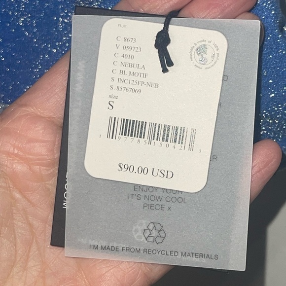 NEW FREE PEOPLE ITS NOW COOL The Crop Top Scoop Neck Dark Blue Ombré {$90} Small - Picture 3 of 6